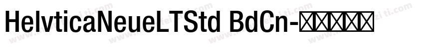 HelvticaNeueLTStd BdCn字体转换